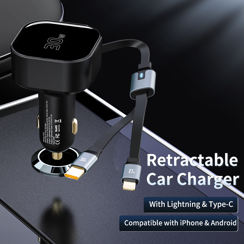 F735-Retractable Car Charger